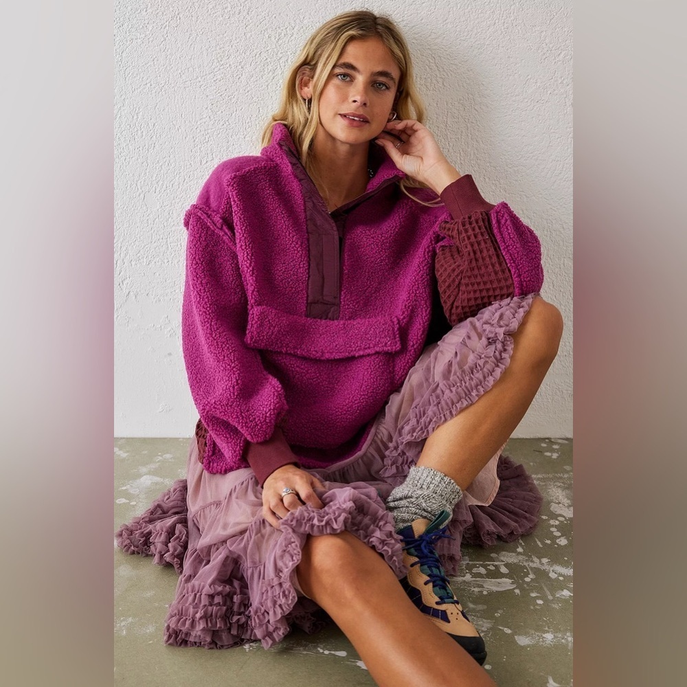 BDG Kas Sherpa Mock Neck Fleece